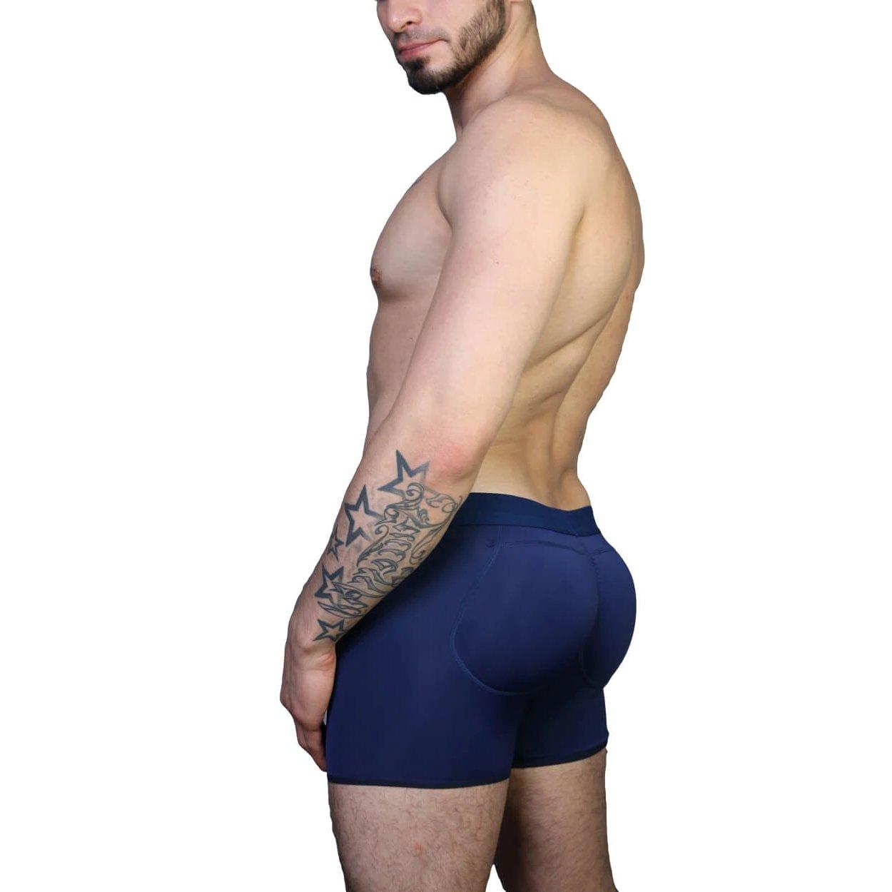 Men's Spandex Boxers Underwear + Pads | Butt Booster System